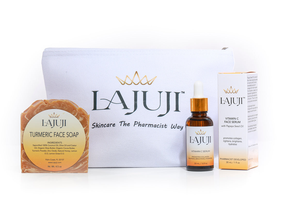 Vitamin C Serum Set (Vitamin C Serum + Turmeric Soap)-Lajuji Skincare