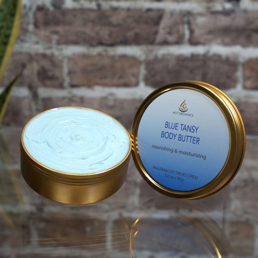 Blue Tansy Body Butter, Nourishing, Soothing and Instantly Hydrating - ACT ORGANICS